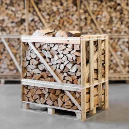 Birke/Esche Mischholz kammergetrocknet, 25 cm – halbe Palette 450 kg