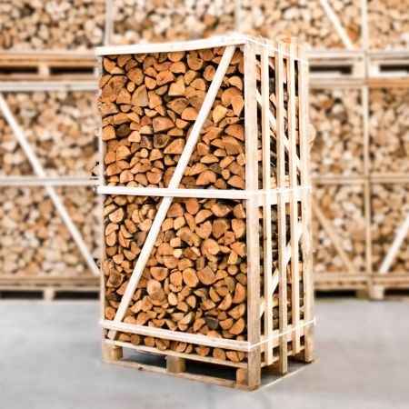 Erle Brennholz kammergetrocknet 25 cm – ganze Palette 800 kg