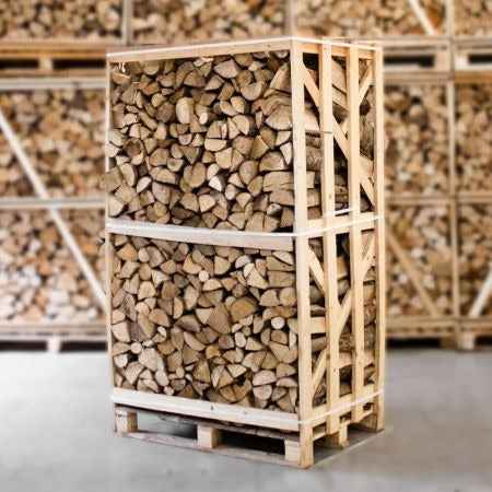 Esche Brennholz kammergetrocknet 25 cm – ganze Palette 900 kg
