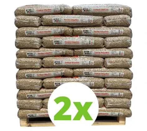 Deutsche Holzpellets ENplus A1 & DIN+ – 2 Paletten, Hubwagen-Lieferung