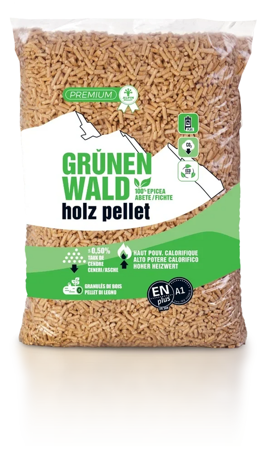 Holzpellets 100% Weißtanne Palette 1080 kg – 72 Säcke à 15 kg