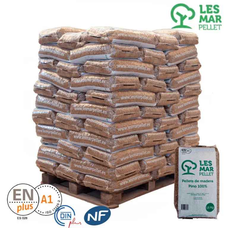Lesmar Holzpellets ENplus A1 – Palettenlieferung, zertifizierte Qualität