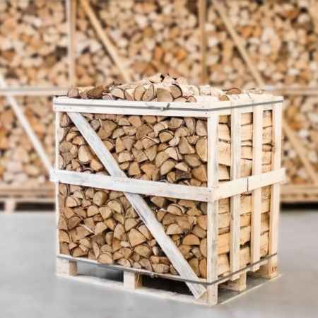 Birke Brennholz kammergetrocknet 23-25 cm – halbe Palette 375 kg