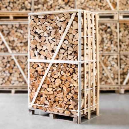 Birke/Esche Mischholz kammergetrocknet, 25 cm – ganze Palette