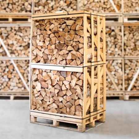 Birke Brennholz kammergetrocknet 25 cm – ganze Palette 800 kg