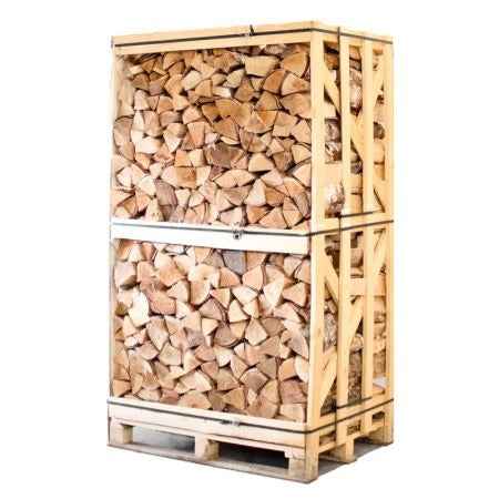 Birke Brennholz kammergetrocknet 25 cm – ganze Palette 800 kg