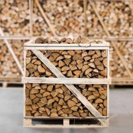 Birke Brennholz kammergetrocknet 23-25 cm – halbe Palette 375 kg