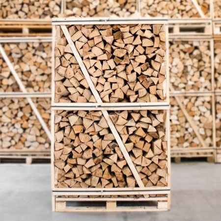 Buche Brennholz kammergetrocknet 25 cm – ganze Palette 900 kg