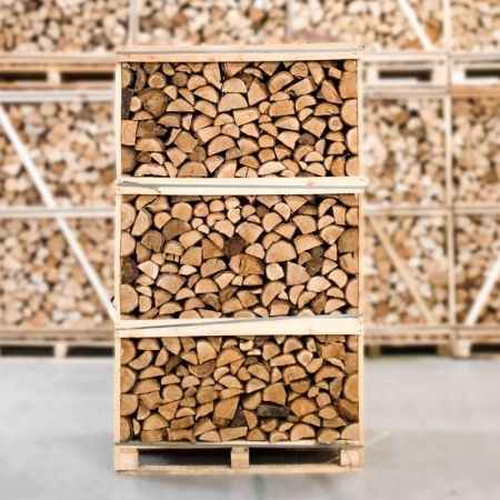 Eiche Brennholz kammergetrocknet 25 cm – ganze Palette 850 kg