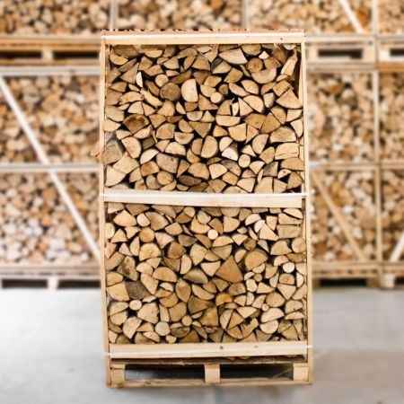 Esche Brennholz kammergetrocknet 25 cm – ganze Palette 900 kg
