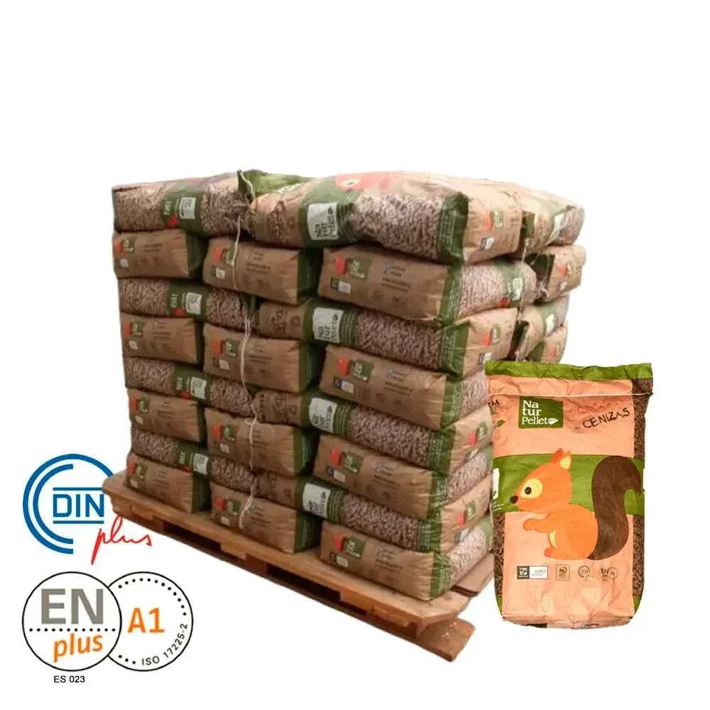 Holzpellets ENplus A1 & PEFC 525 kg – 35 Säcke je 15 kg, kleines Format